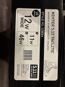 5.11 Tactical 12034 Winter Taclite Size 12W Side Zip - Picture 1 of 2