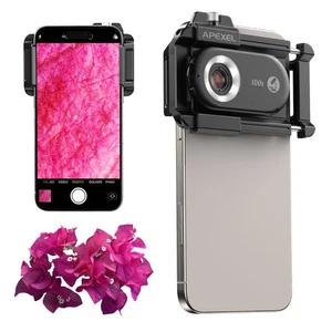APEXEL 3-in-1 Telefon Mikroskop Objektiv, 100X/150X/200X Phone Micro Objektiv für Android - Bild 1 von 6