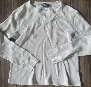 Polo Ralph Lauren Hemd Herren X-Large Haferflocken Hellbraun Thermo Waffelstrick Baumwolle - Bild 1 von 6