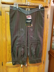 I.AM. Wool Leather Detail Trim Brown Capri Pants 10. NWT - Picture 1 of 5