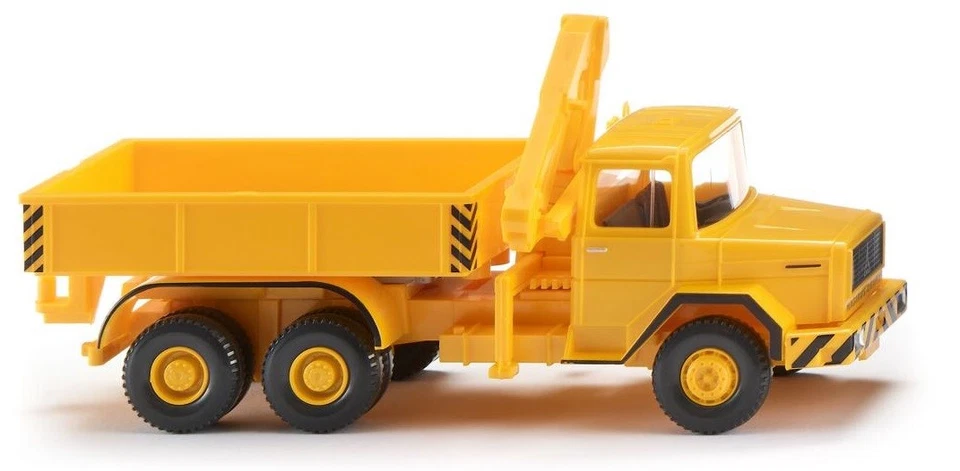 WIKING - MAGIRUS DEUTZ 6x4 autocarro rettilineo con gru gialla - 1/87 - WIK05... - Immagine 1 di 1