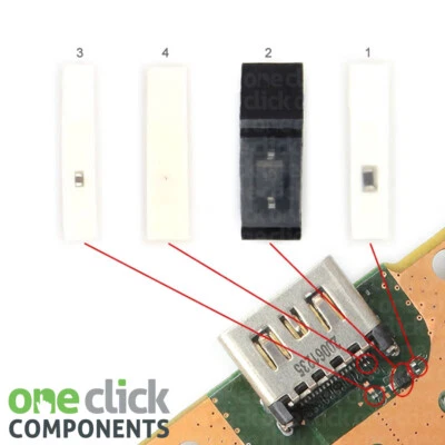 ONE CLICK COMPONENTS Confezione da 4 piccoli componenti HDMI parti resistenza diodi e condensatori per Sony PS5