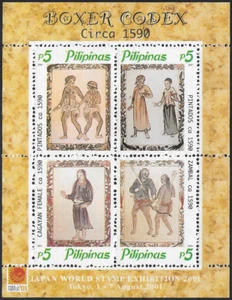 Philippines 2001 Boxer Codex Manuscript (Filipinos of Yesteryear) O/P S/S- MNH - Picture 1 of 2