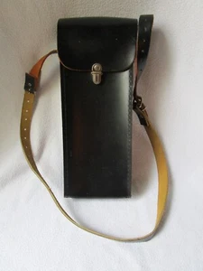 Stativtasche Ledertasche schwarz Umhänge-Tasche m. Trageriemen 32,5x12,5x7cm - Picture 1 of 6