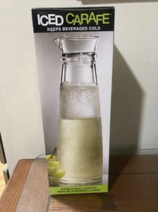 Prodyne Acrylic Double Wall ICED CARAFE Keeps Beverages Cold Refreezable NIB - Picture 1 of 2