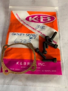 K & B Mecoa .61 Head Bolts & Rear Cover Gasket Engines NOS HTF Rare - Picture 1 of 5