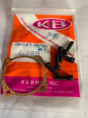K & B Mecoa .61 Head Bolts & Rear Cover Gasket Engines NOS HTF Rare - Image 1 of 4