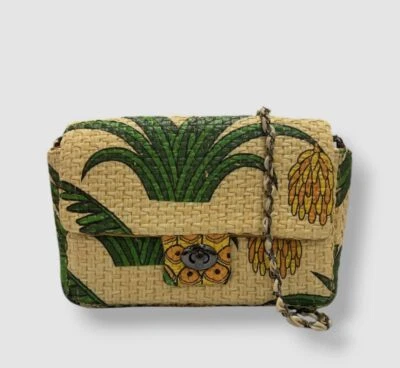 Maria La Rosa Women's Beige Eliana Dragonfly Straw Crossbody Bag - Image 1 of 4