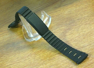 Black Metal Link Bracelet Watch Band for Ladies 12mm-14mm Two-Tone. - Picture 1 of 5