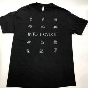 Into It Over It Band Logo size XL Black T Shirt Chicago Indie Rock Merch Tee - Picture 1 of 7