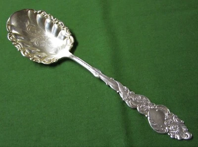 Cuchara para servir Columbia cuenco grabado Rogers plateado 1893 sin monograma TC Foto 1 de 4