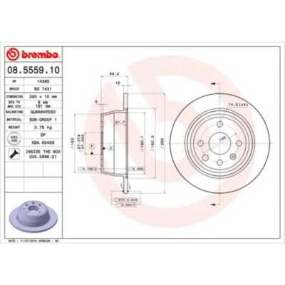BREMBO 2X Disco De Freno Trasero 260 Completo Para Opel Vectra A 86_ 87_ Astra F - Imagen 1 de 2
