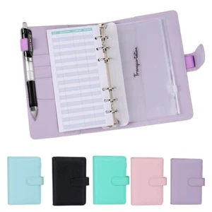 US A6 Budget Binder with Zipper Envelopes Money Organizer for Cash 12 Envelopes - Picture 1 of 17