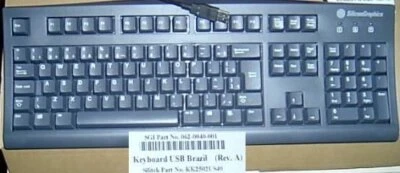 *NEW* BRAZILIAN PORTUGESE USB KEYBOARD FOR PCS OR MACS Brazil Black NEW - Image 1 of 2