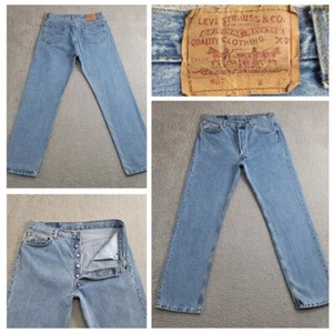 Vintage Levi's 501 Jeans Men's 33x30 Blue Original Button Fly Made In USA 1989 - Picture 1 of 20