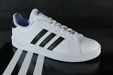 Adidas Sneakers Trainers Grand Court F36392 White Black Leather New