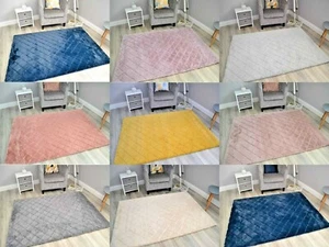  Living Room Bedroom 3D Faux Fur Rug Ultra Soft Thick Pile Rugs Floor Carpet Mat - Picture 1 of 11