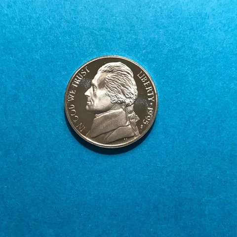 1995 S Jefferson PROOF Nickel   FREE SHIP Cover