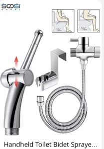 Stainless Steel Bidet Sprayer for Toilet and Baby Cloth Diaper Sprayer Hygiene - Picture 1 of 12