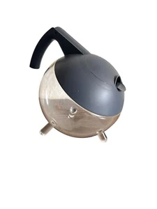 German Jena Jenaer Glas GLOBO Tilting Glass Teapot with Lid Grey With Three Legs - Picture 1 of 13