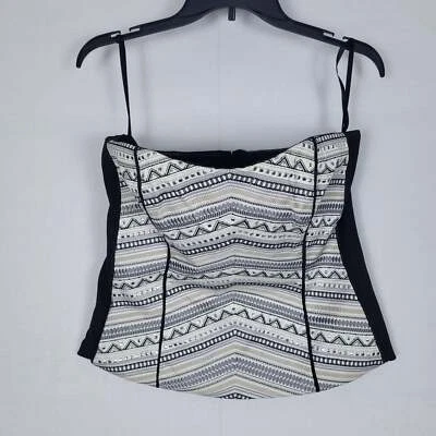 White House Black Market Size S Metallic Corset Top Strapless Bustier with Stud - Image 1 of 4