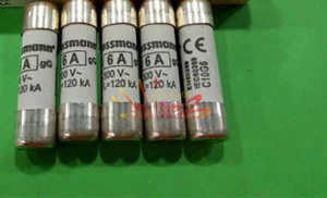 5 pezzi NUOVO fusibile Ferrul Bussmann C10G6 6A 500V gG/gL IEC60269 10*38mm - Foto 1 di 1