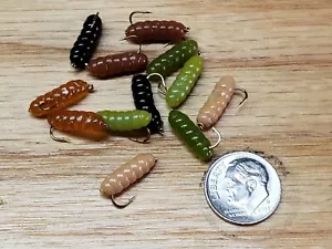 12 Grandpa's World Famous Rubber Pellet Wet Fly Trout, Crappie, Pan Fish - Picture 1 of 1