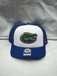 Florida Gators NCAA '47 Brand Trucker White TwoTone Mesh Snapback Adjustable Hat - Picture 1 of 5