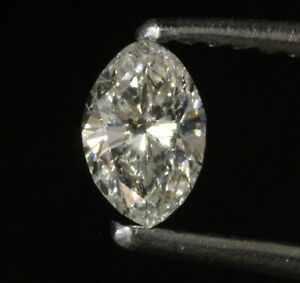 loose .28ct EGL USA certified marquise Natural fancy cut diamond SI3 J estate