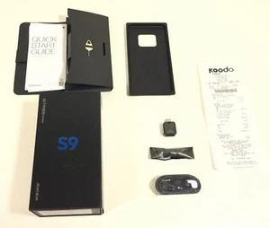 Téléphone portable Samsung Galaxy S9 gris titane - SM-G960W - Boîte + casque uniquement - Photo 1 sur 11