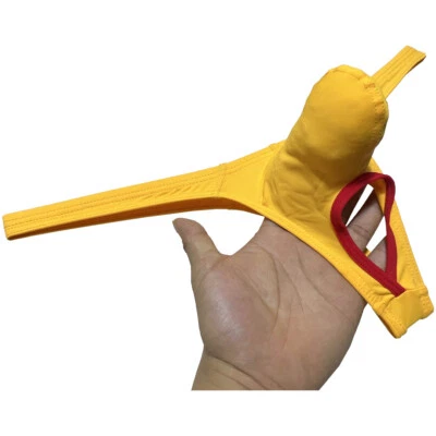 Mens Thong Underwear Male Ultrathin G-String Heart Cutouts Hole Bikini Briefs - Image 1 of 4