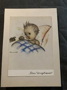 Postal Hummel de 1940 número 5218 por Verlog Joseph Muller “El monstruo” - Imagen 1 de 4