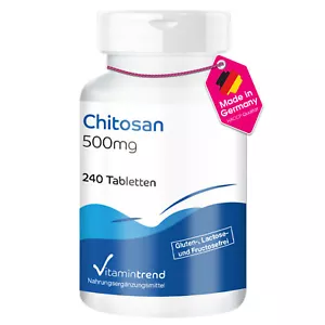 Chitosan 500 mg - 240 Tabletten - Fettblocker und Ballaststoff | Vitamintrend - Bild 1 von 7