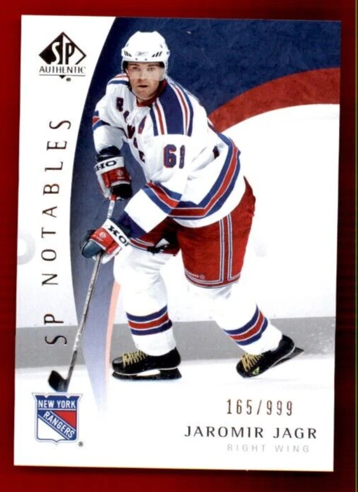 2005-06 SP Authentic #103 Jaromir Jagr 165/999 - Image 1 of 2