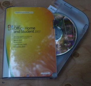 Microsoft MS Office Home and Student 2007 Word Excel PowerPoint OneNote W/ Key - Photo 1/1