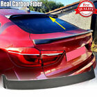 For BMW X6 F16 F86 X6M 2015-2018 Real Carbon Rear Roof Window Spoiler Wing Lip