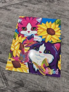 Lisa Frank Sunflowers Kittens Butterflies Cats Folder 3 Ring - Picture 1 of 6