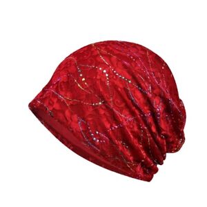 Women's Beanie Lace Turban Soft Sleep Cap Chemo Hats Fashion Slouchy Hat