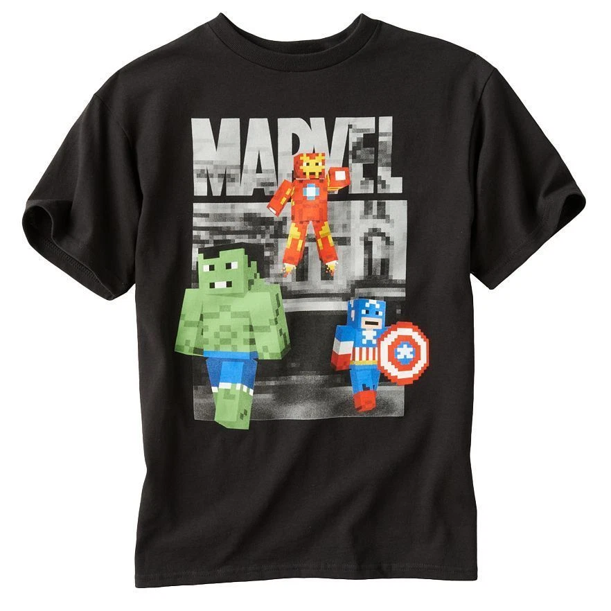 NWT ☀IRON MAN☀ HULK SUPER HERO Sz XL 18/20 MARVEL AVENGERS  Boys t-shirt  - Image 1 of 1