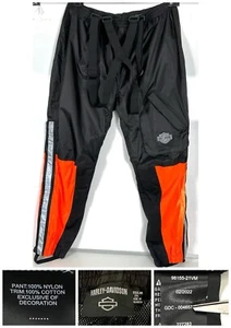 Pantalones de lluvia Harley Davidson para hombre de alta visibilidad 2XLl naranja negro baberos - Imagen 1 de 18