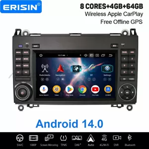 64GB Android 14 Autoradio GPS Mercedes BENZ A/B-Klasse Sprinter Viano VW Crafter - Bild 1 von 24