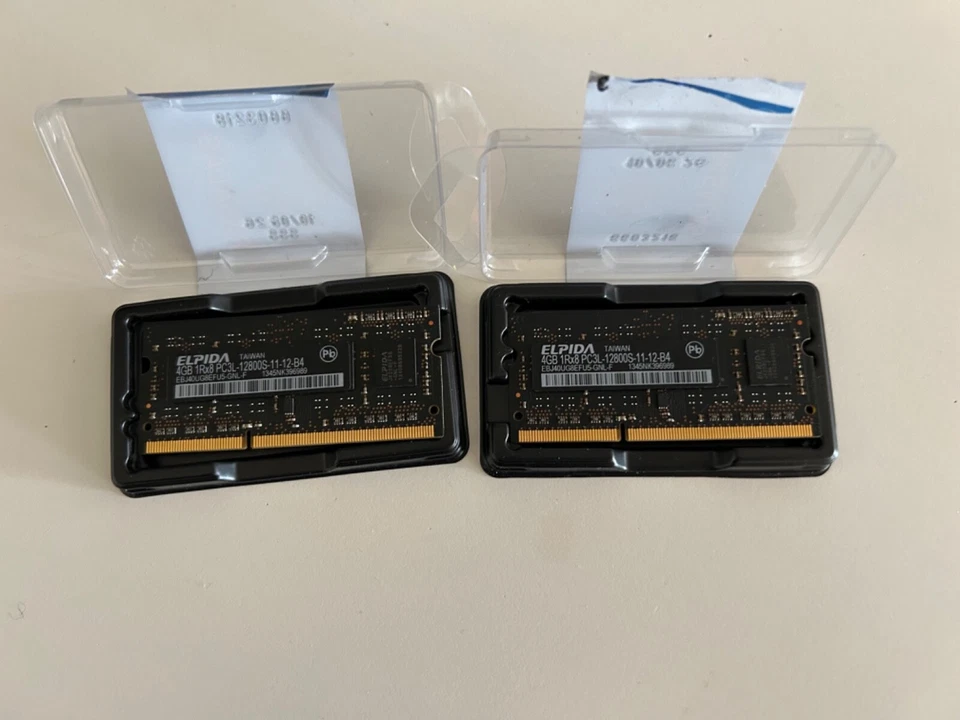 Apple iMac A1418 ELPIDA 2 banchi memoria RAM da 4 GB 1rx8 PC3L-12800S SO-DIMM  - Immagine 1 di 3