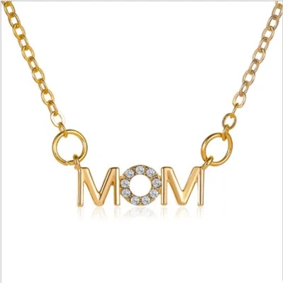 Mamma Giorno Ciondolo Collana Gioielli Lucente Cuore Love Mom Idea Regalo - Immagine 1 di 3