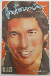 VINTAGE Andy Warhol's Interview Magazine October 1983 Richard Gere/Leary/Collins - Picture 1 of 16