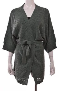 Roberta Freymann Pullover Gr. XL grün gesprenkelte Strickjacke Oberteil Wolle - Bild 1 von 4