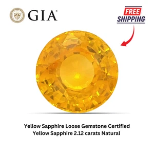 Zafiro amarillo piedras preciosas sueltas certificadas zafiro amarillo 2,12 quilates natural  - Imagen 1 de 6