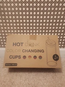 CHAINPLUS Hot Drink Color Changing Tumbler Cups - 4 Pcs 16oz - Picture 1 of 2