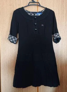 Burberry Blue Label Kleid Schwarz Nova Check Damen Größe S Aus Japan Gebraucht - Bild 1 von 9