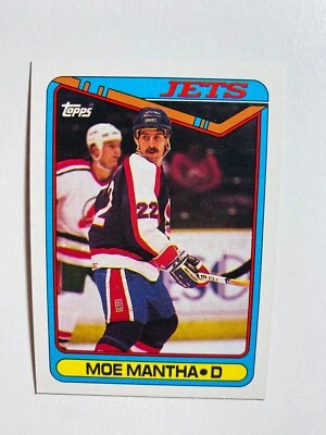 1990 TOPPS #354 MOE MANTHA NM-MT NHL HOCKEY CARD - Image 1 of 2