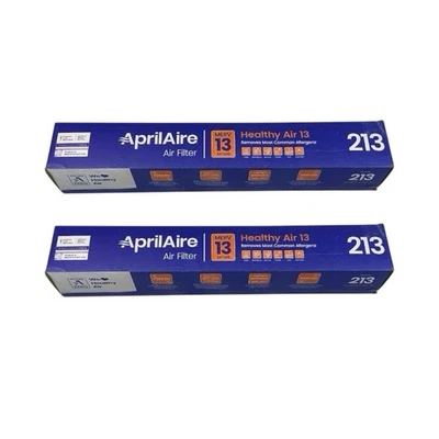 Genuine AprilAire 213 OEM Air Filter MERV 13 20x25x4 - 2 pack - NEW - Image 1 of 3